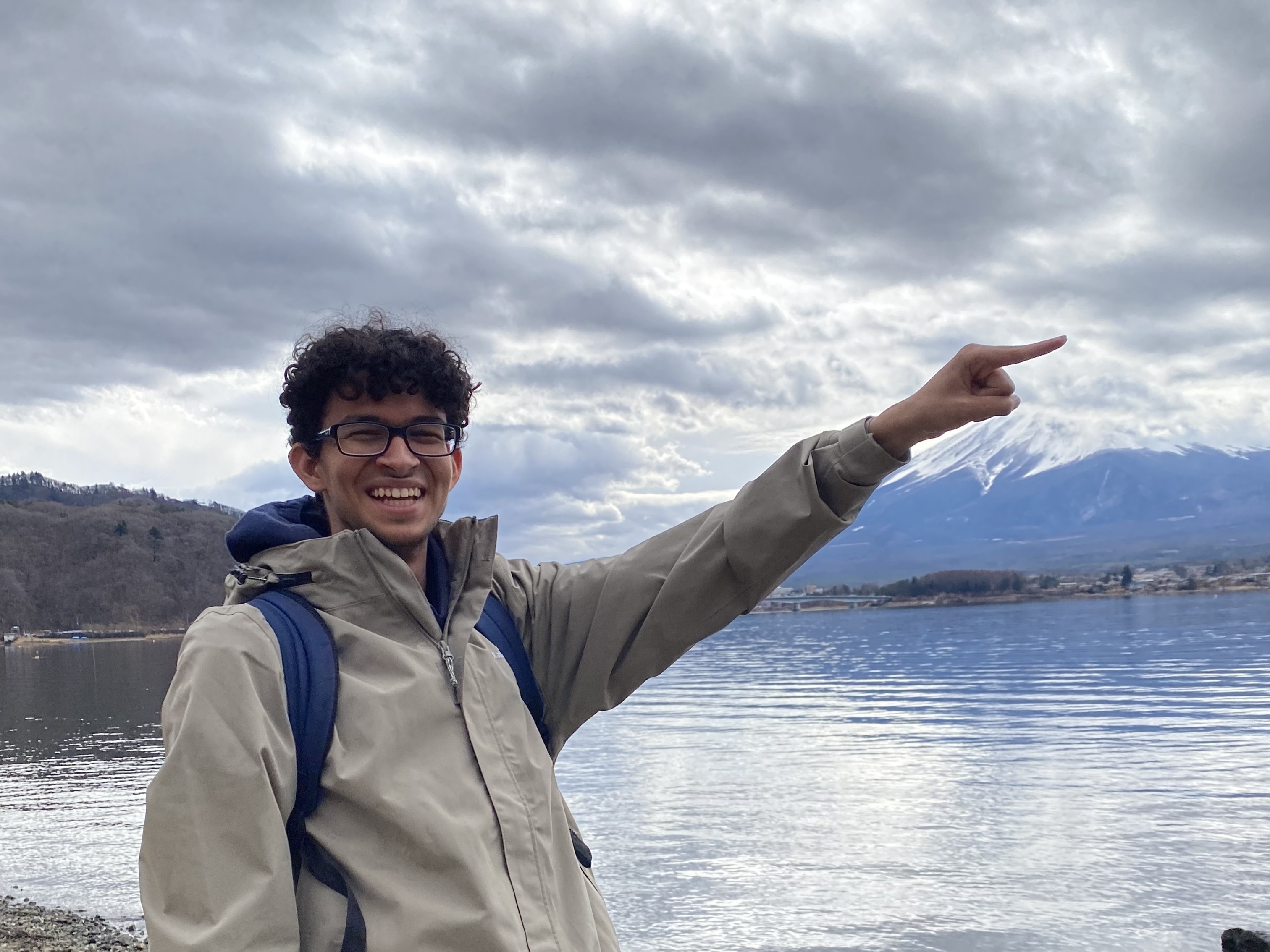 Touching the top of Mount Fuji