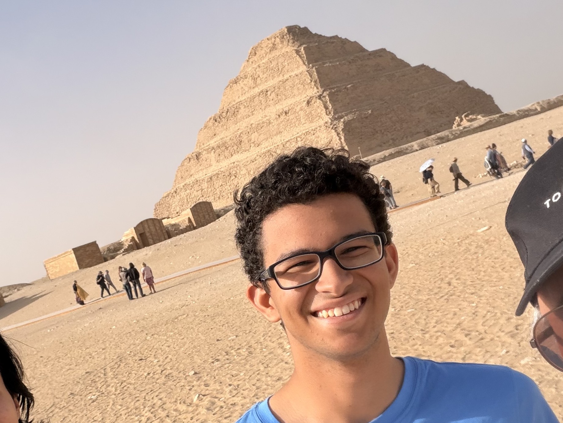 In front of <a style="color:white" href="https://en.wikipedia.org/wiki/Pyramid_of_Djoser">Djoser's Step Pyramid</a> in Saqqara, Egypt
